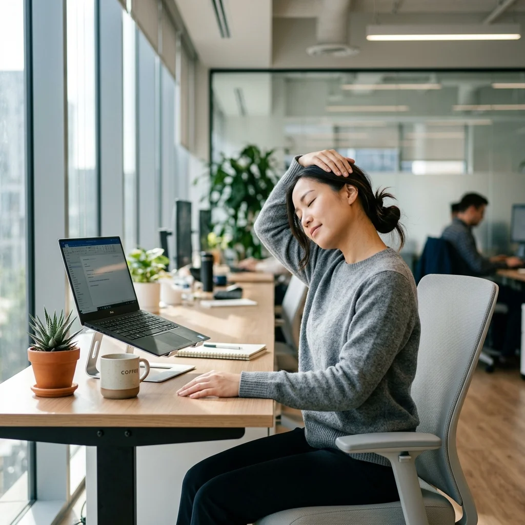Bài tập giãn cơ cổ vai gáy hiệu quả cho dân văn phòng